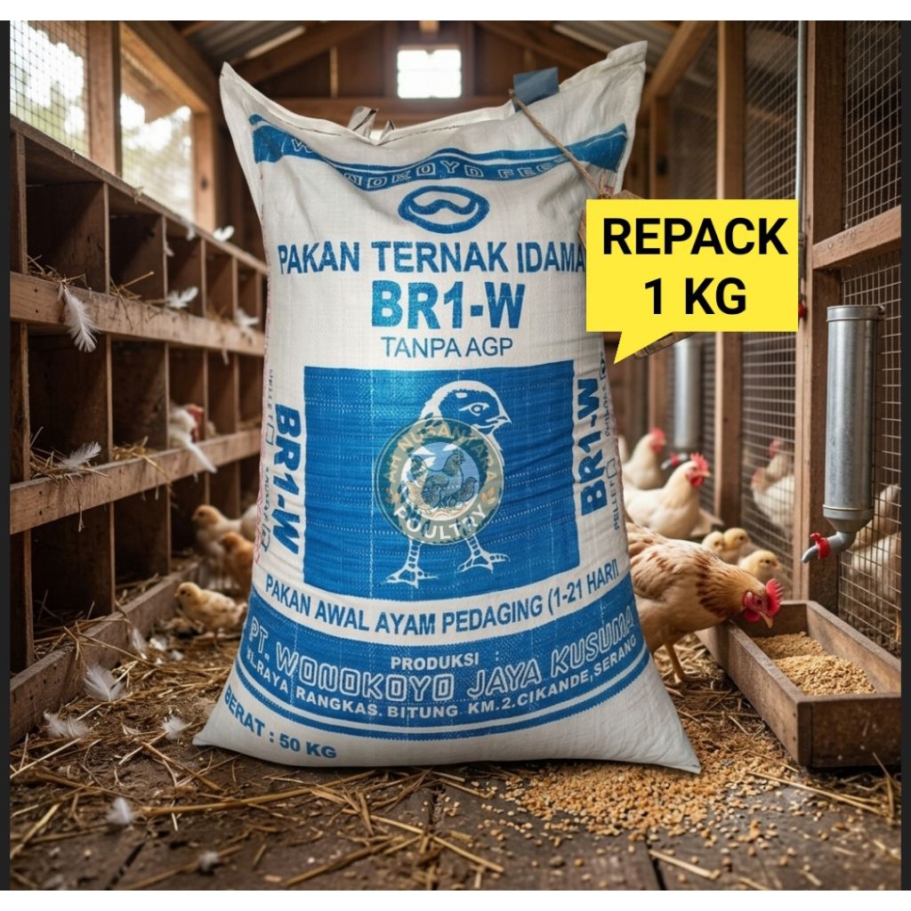 1 KG BR-1W PAKAN AWAL AYAM PEDAGING BERKUALITAS