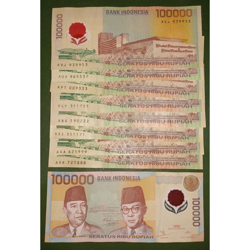 AV 100.000 POLIMER TAHUN 1999 SERI GANJIL DAN TRIPEL