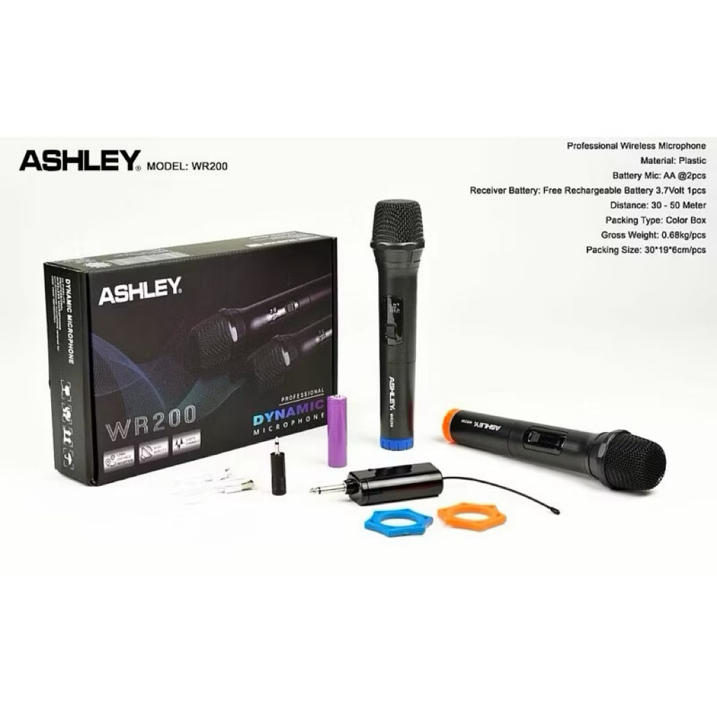Mic Wireles Ashley WR-200 ORIGINAL ASHLEY