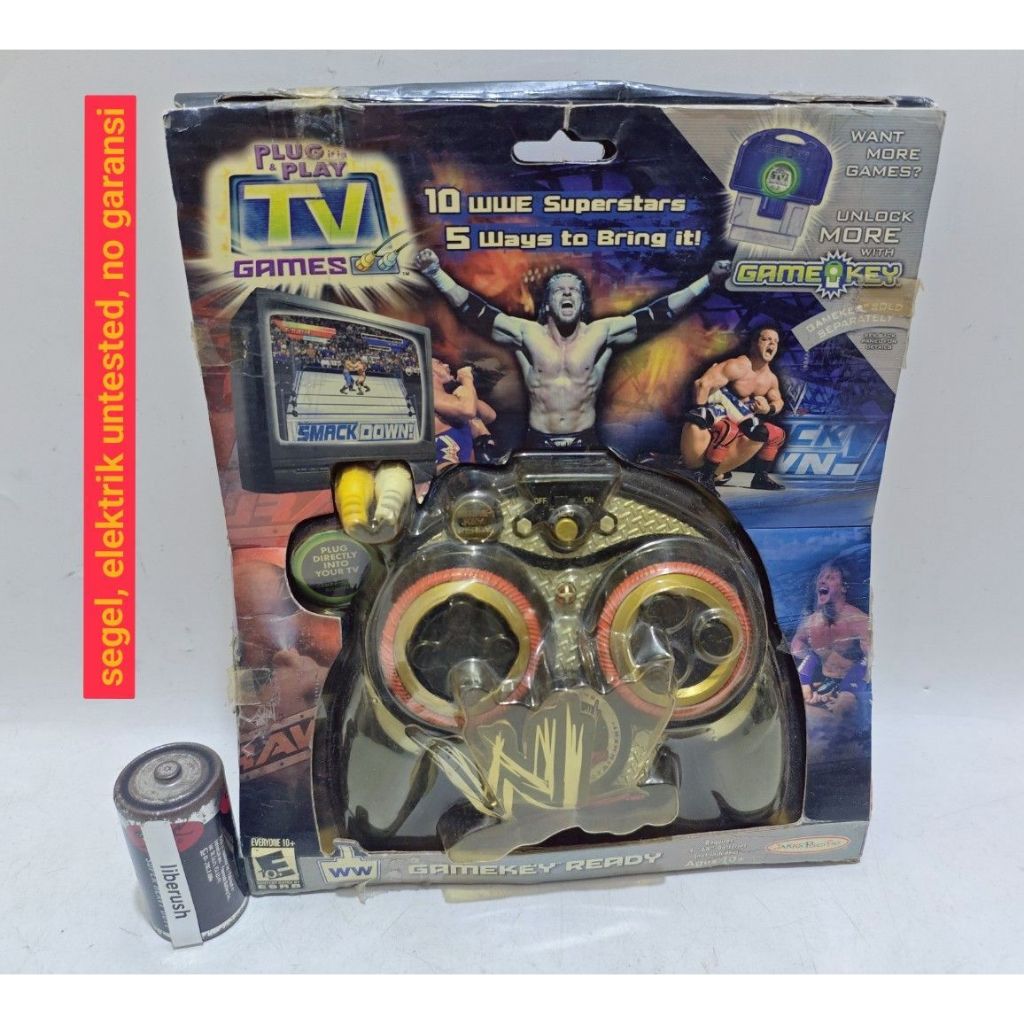 Untested Jakks plug and play wwe smackdown vs RAW superstar retro console game TV