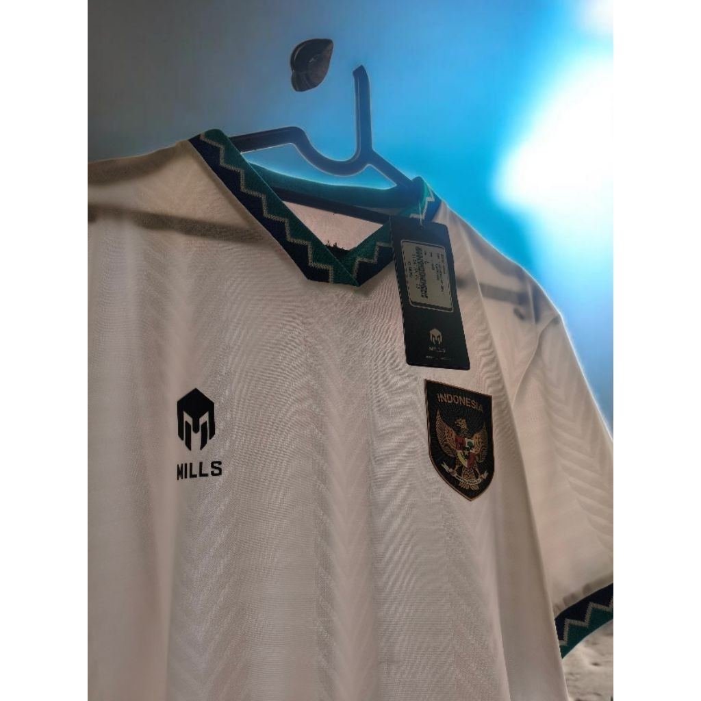 [BARU] Original Mills Jersey Timnas Indonesia Away Player Issue 2022 White