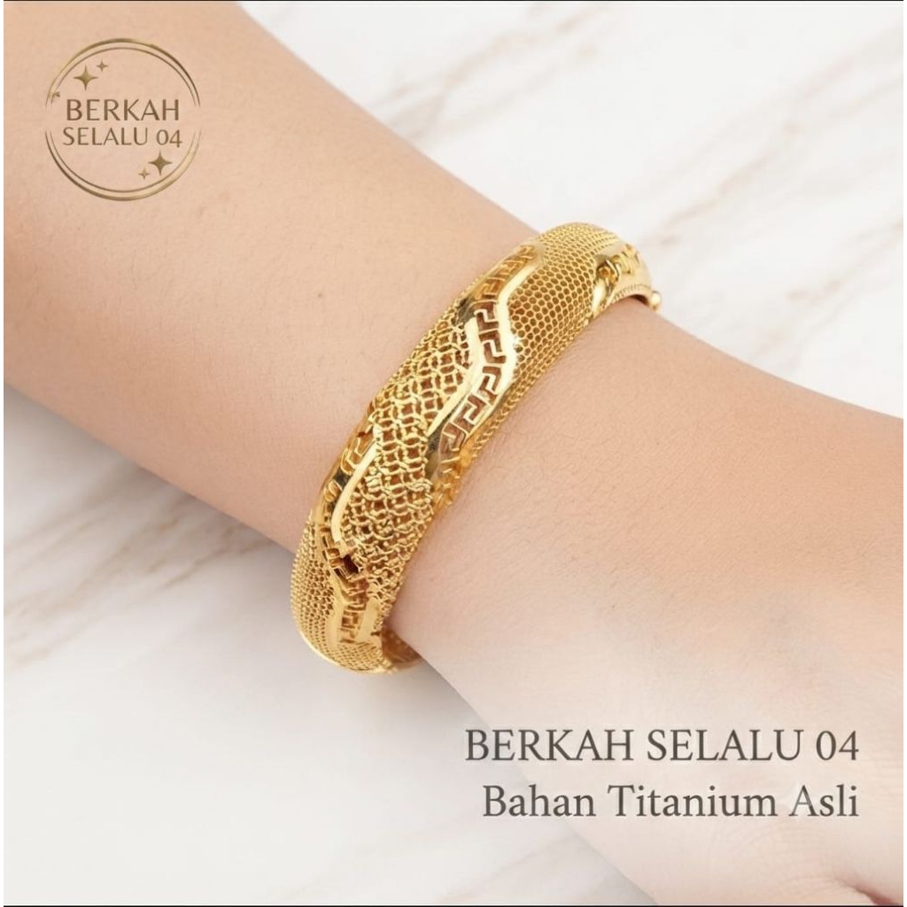 Gelang Tangan Wanita dewasa Gelang Bangkok loreng Titanium