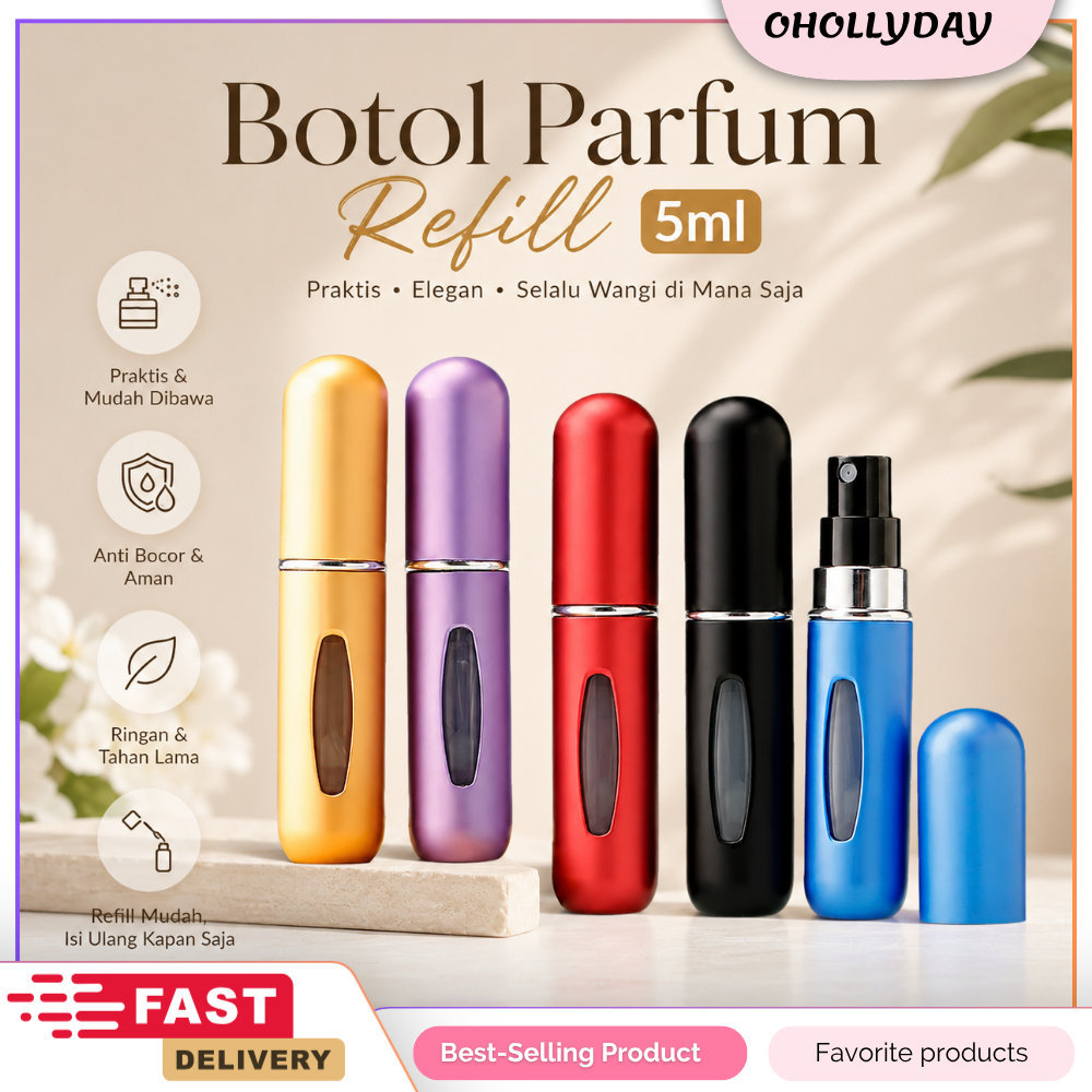 Botol Parfum Refill 5ml Travel Spray / Botol Parfume Isi Ulang Mini Aluminium Aesthetic