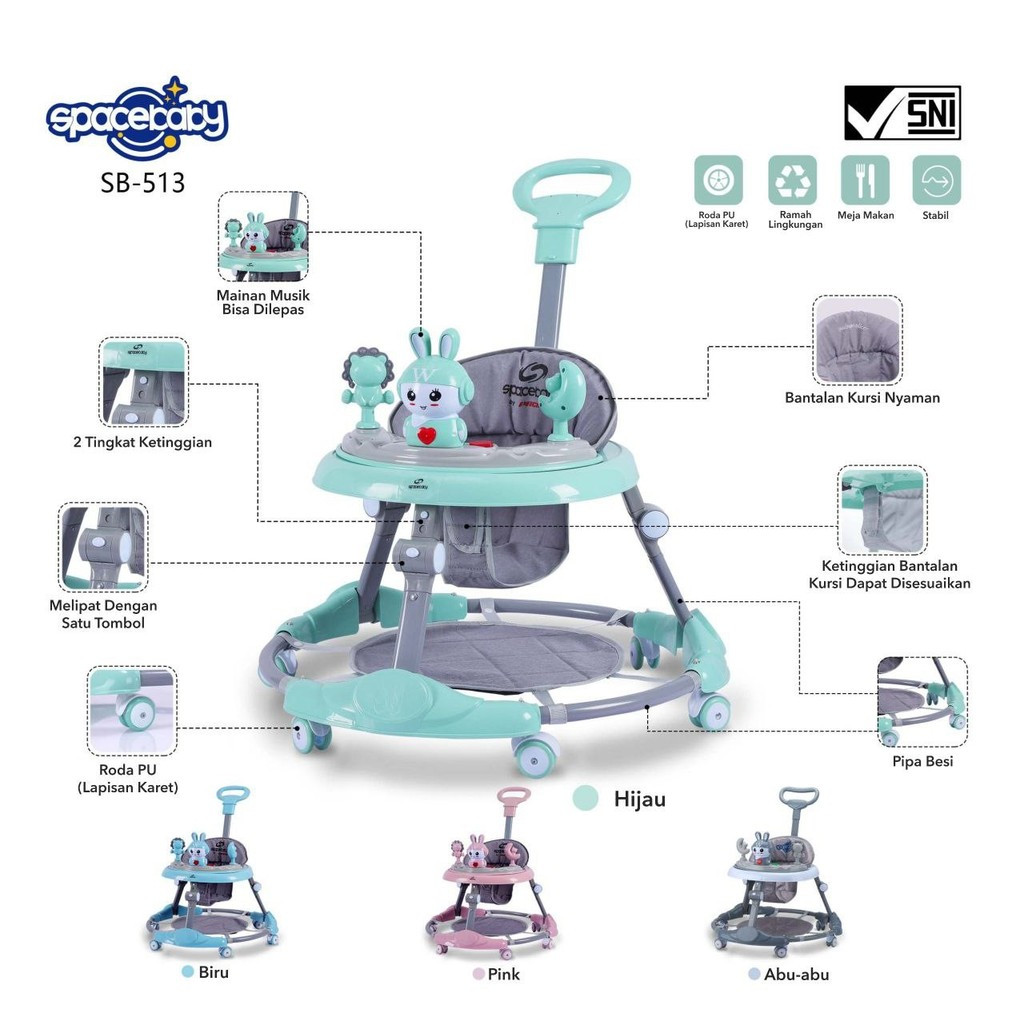Baby walker | Baby walker Space Baby | Space Baby SB-513 Bisa Dilipat