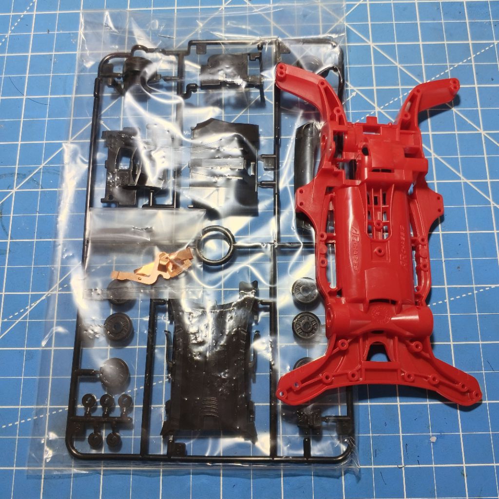 chassis Ar PC ABS merah original tamiya / tamiya chassis Ar red / tamiya Ar chassis