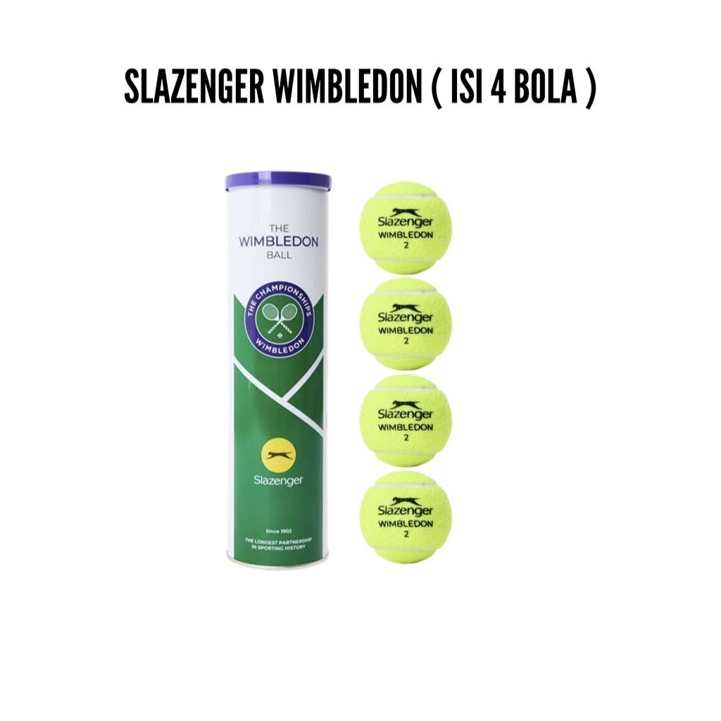 Bola tenis Slazenger Wimbledon isi 4 original tennisball