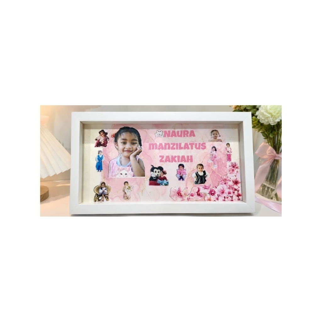 Frame Kolase Foto Nama Custom