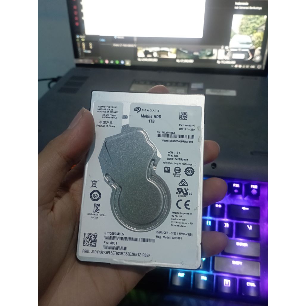 Seagate HDD Internal 2.5" 1TB - Like New