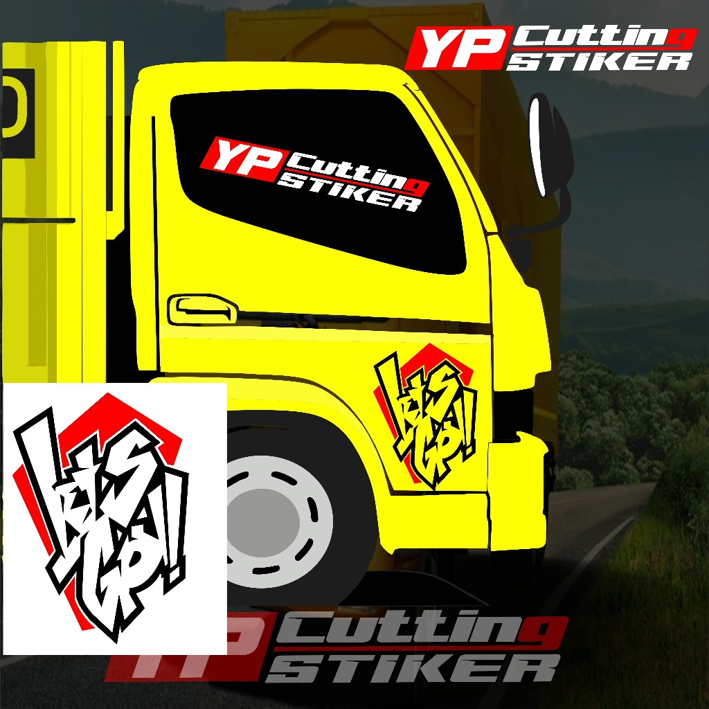 Sticker pintu samping lets go stiker pintu samping truk pickup canter colt mobil dll keren
