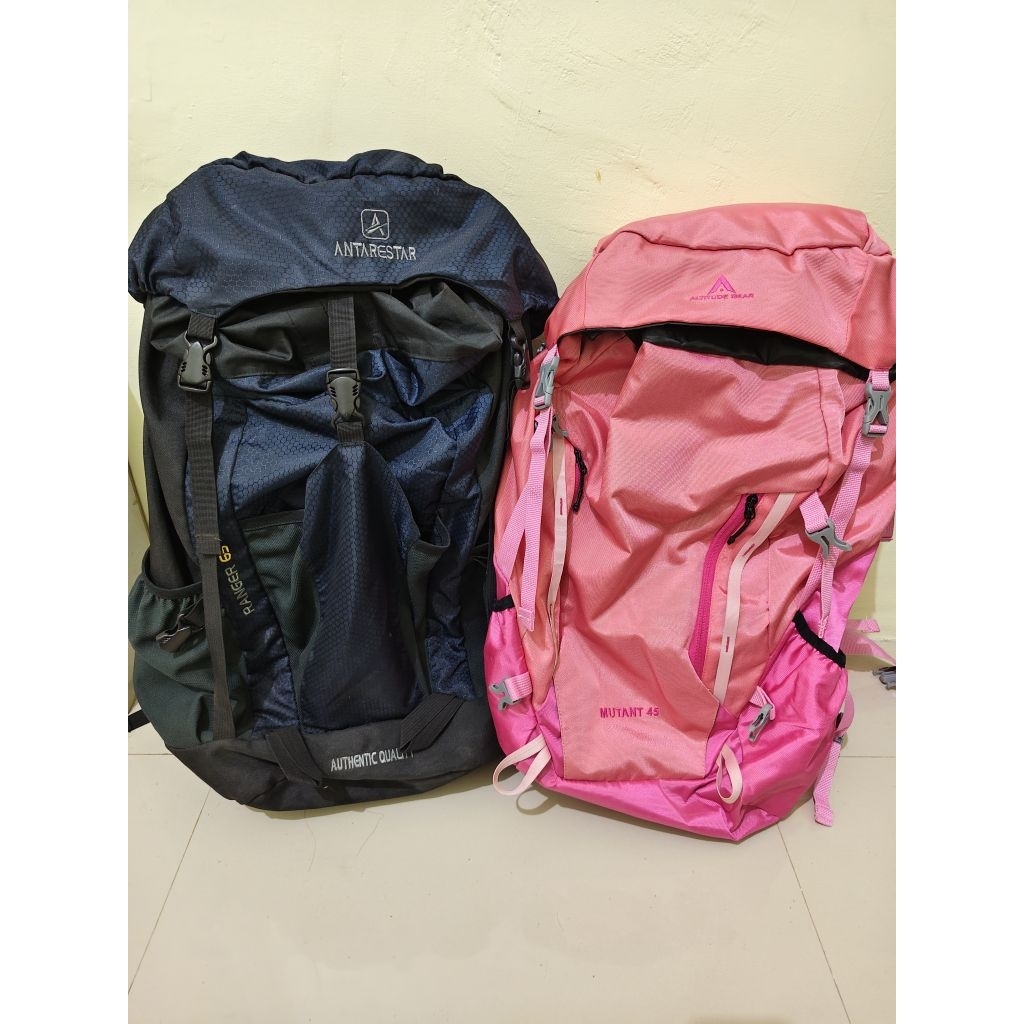 borongan carrier antarestar ranger 65l & altitude gear mutant 45l