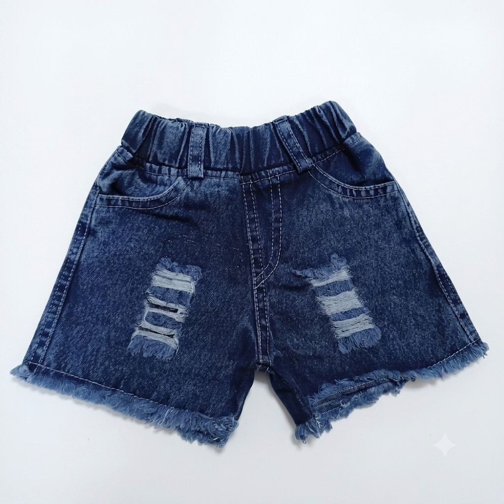PREMIUM] Celana Pendek Jeans Anak Perempuan Hotpants Sandwash Snow Hotpant Anak Cewek Ripped Sobek D