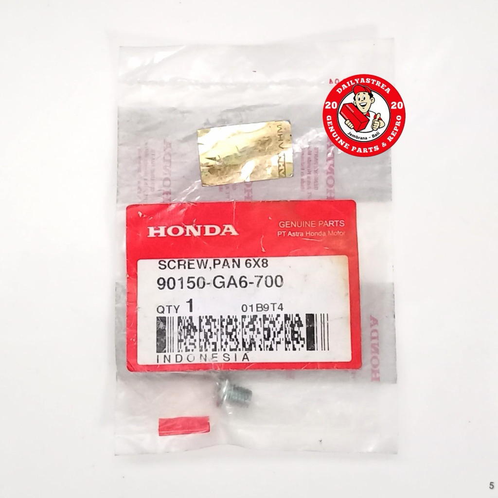 SCREW TORX PAN 6X8 BAUT GANTUNGAN DUDUKAN KUNCI HELM HELMET HONDA GL MAX PRO NEOTECH ORIGINAL 90150-