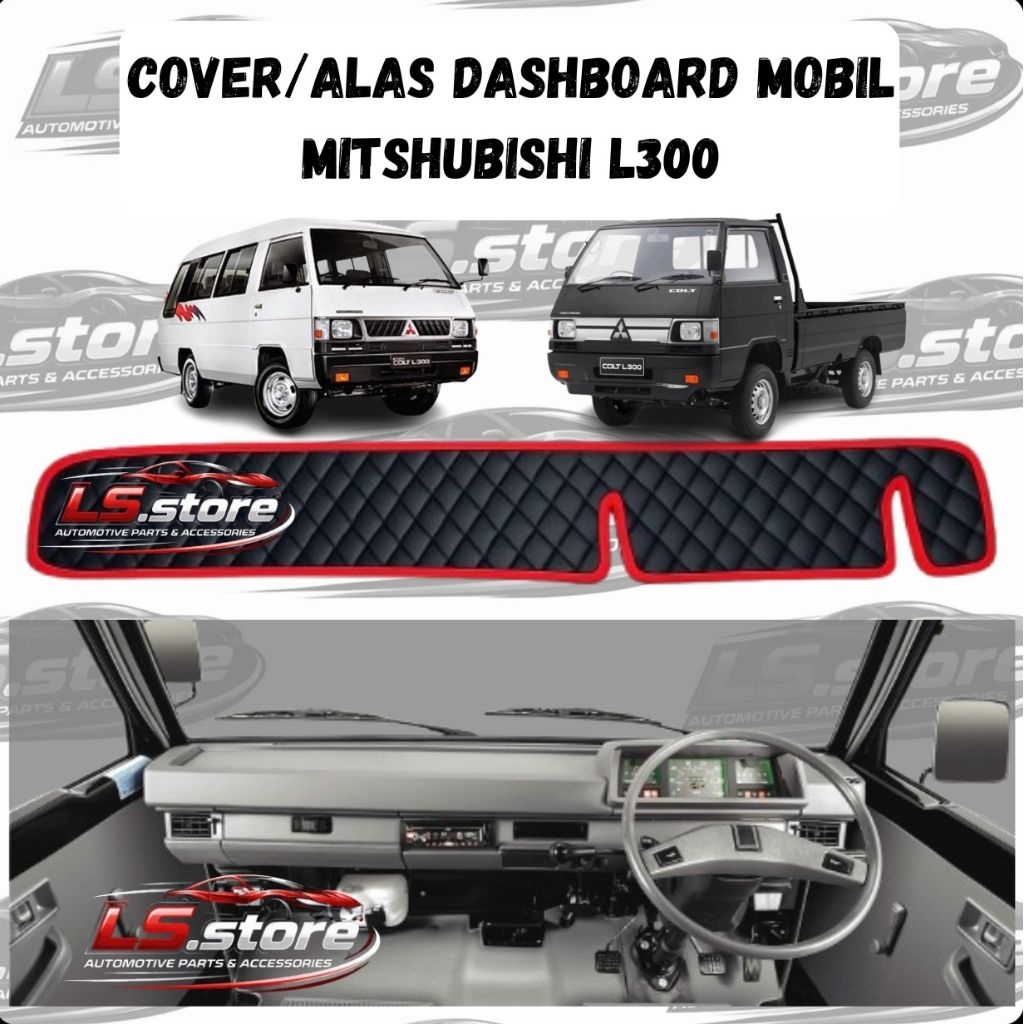 Cover / Alas Dashboard Kulit Sintetis Mitsubishi L300 Motif Wajik Bahan berkualitas Warna bervariasi