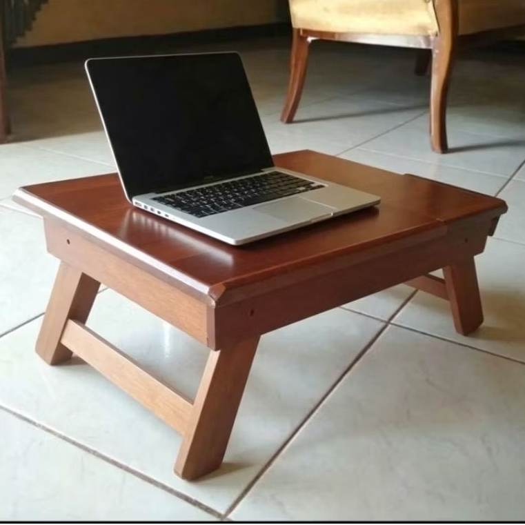 Meja Mini Meja Belajar Anak Meja Laptop Meja Lipat serbaguna Meja Kecil Kayu Jati Solid