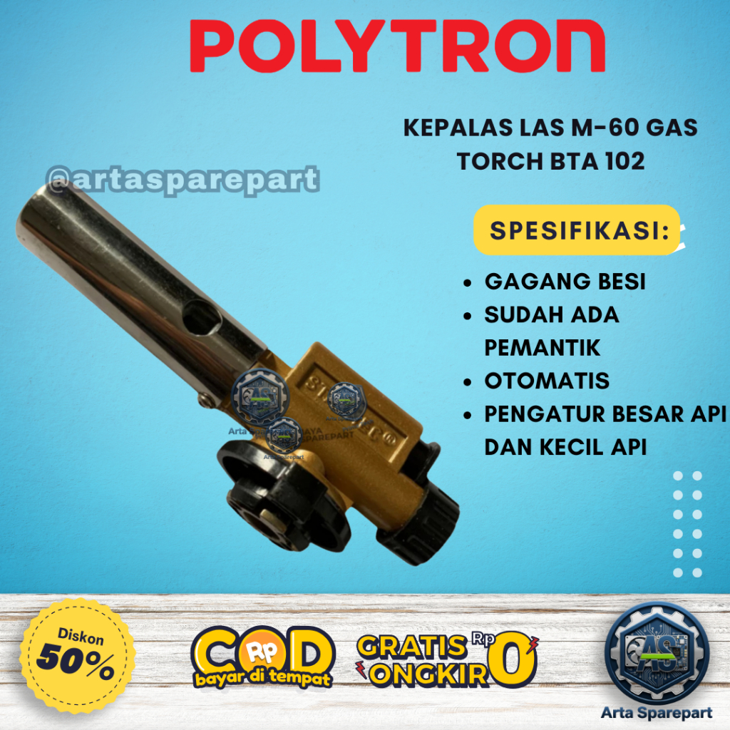 KEPALA LAS M-60 - GAS TORCH - ALAT LAS TEMBAGA - KEPALA LAS PORTABEL - KEPALA LAS GAS KALENG