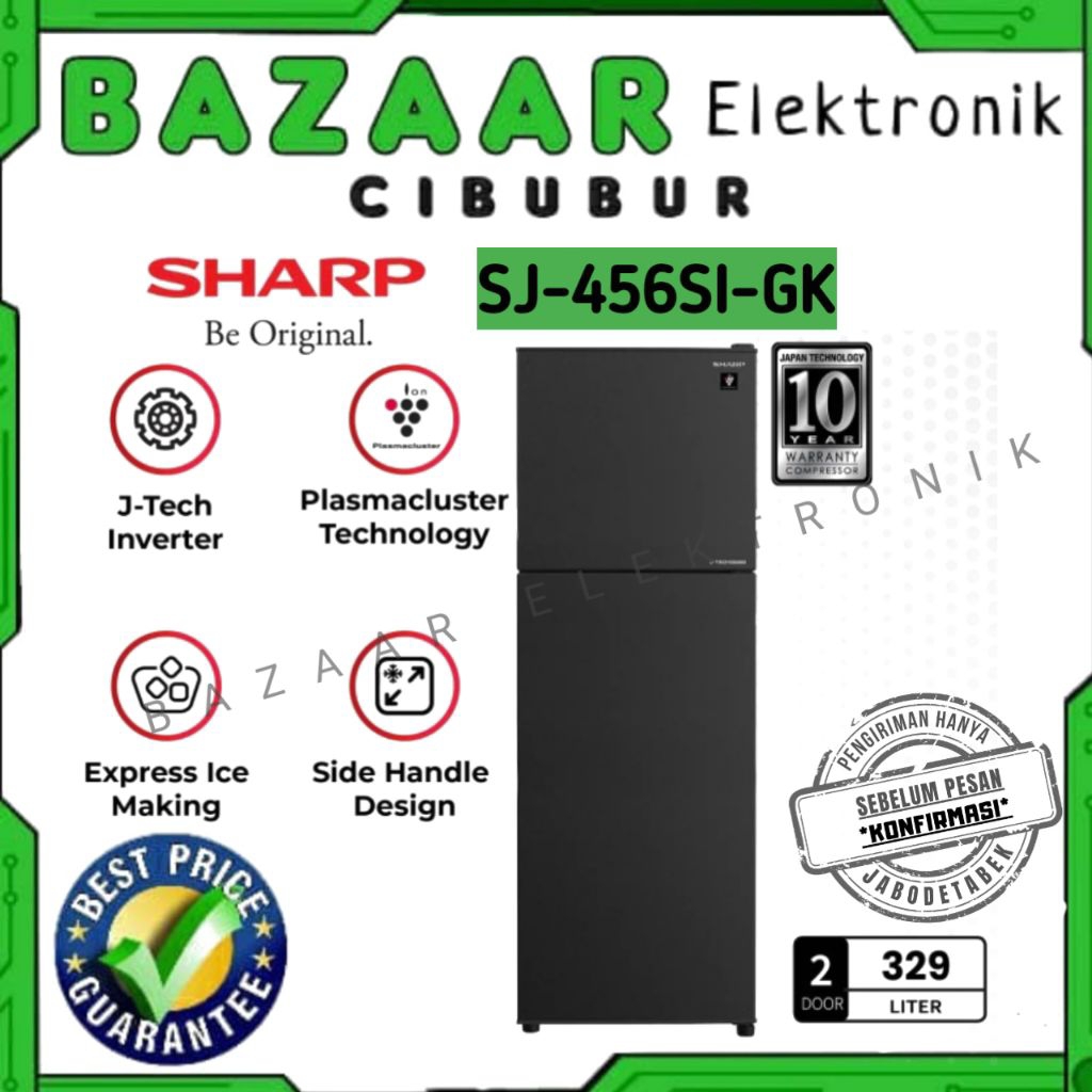 Sharp SJ456SIGK Kulkas 2 Pintu