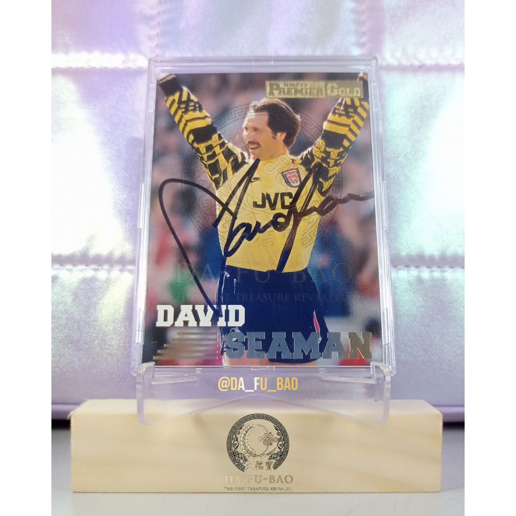 DISCOUNT 88% Vintage Real Autograph DAVID SEAMAN Arsenal and England Legend Goalkeeper Merlin's Prem