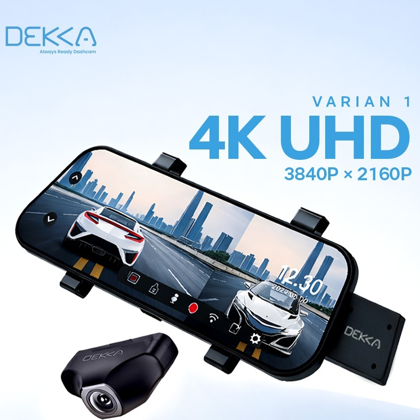 Superspring Dashcam Dekka DK25 - 4K / 2K Quad HD - 2 Kamera Mobil - Dashcam Mobil - 100% Original