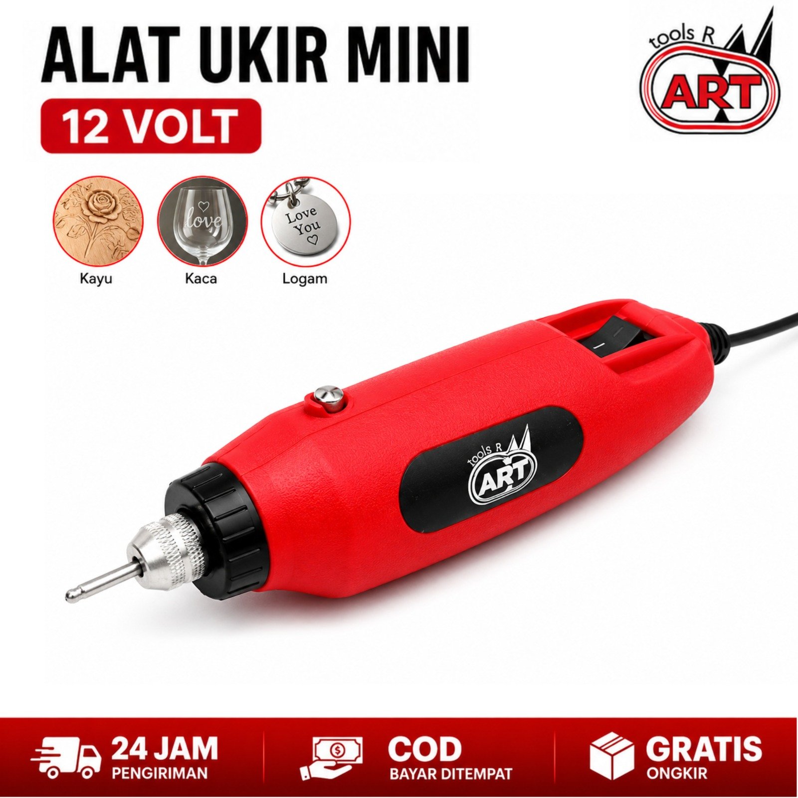 Alat Ukir Grafir Kayu Batu Nisan 12V Set 60 pcs Aksesoris Mini Grinder Bor Gerinda Cas DIY ART
