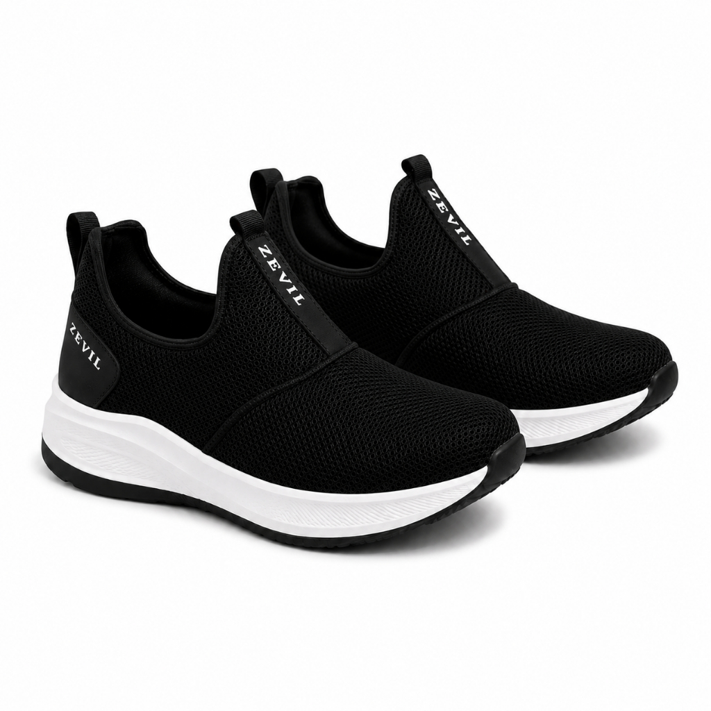 Sepatu Sneakers Pria Zevil Original Slip On Tanpa Tali