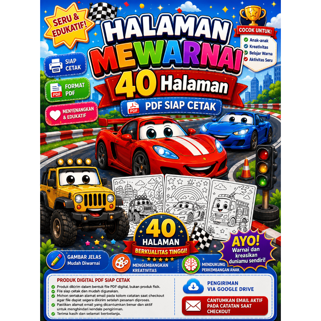 Halaman Mewarnai 40 Halaman