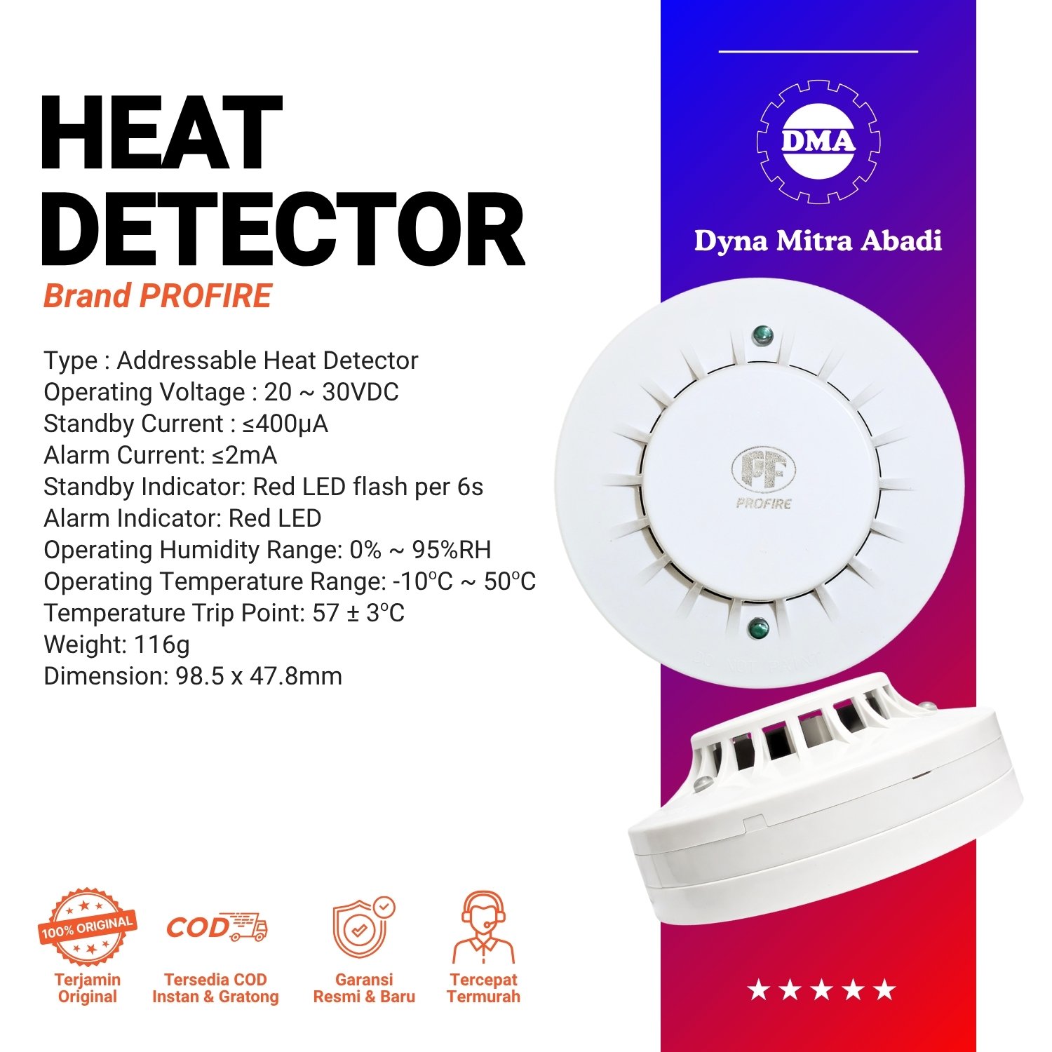 PROFIRE ADDRESSABLE HEAT DETECTOR