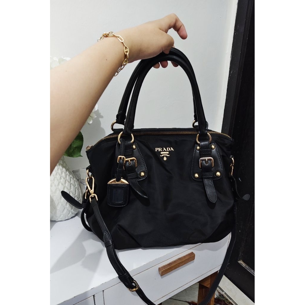 Prada* Tessuto* Nylon Tote Sling Bag