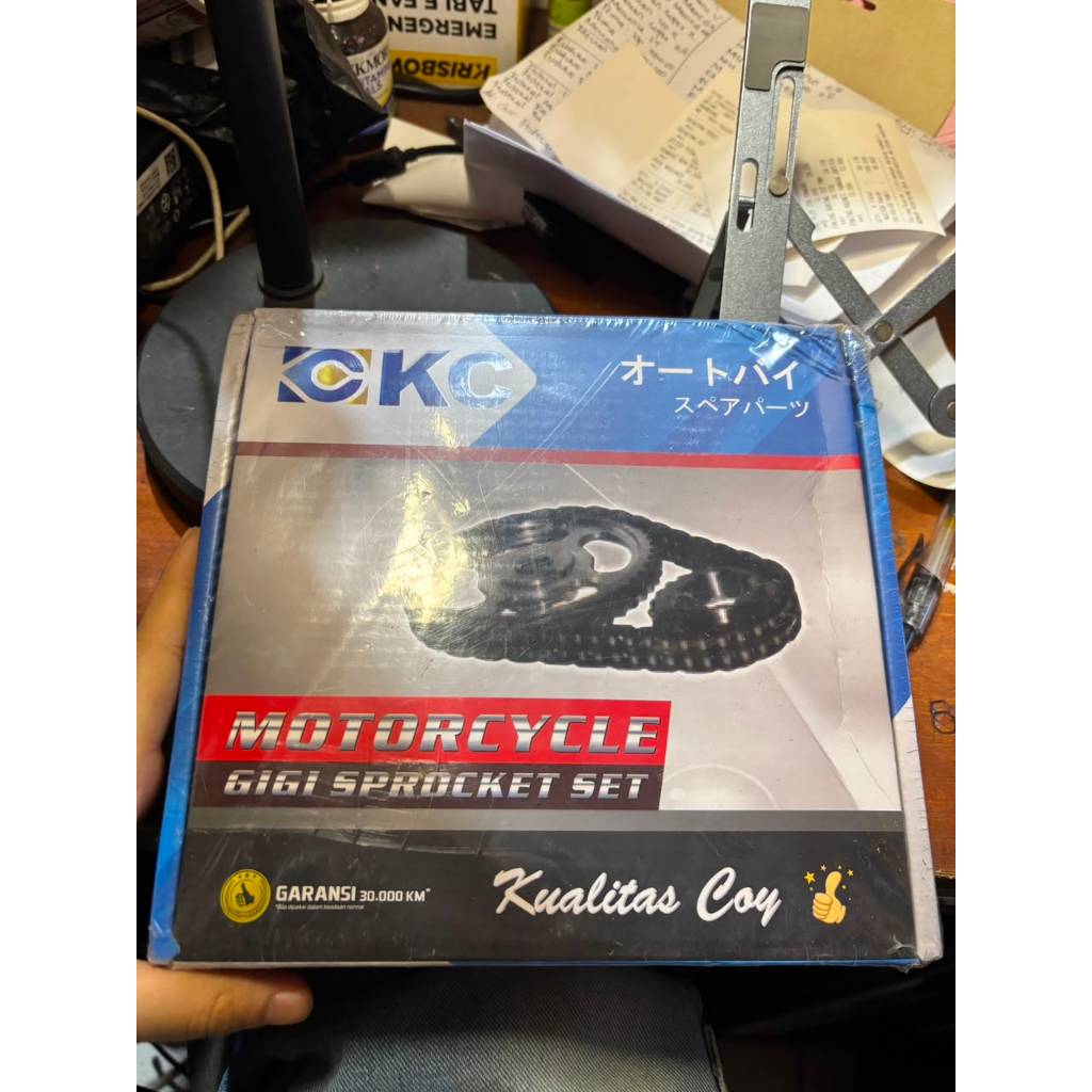 (KC) Girset W175 KC Rantai Hitam Rante Set Gir Depan Belakang Set Kawasaki W175 KC