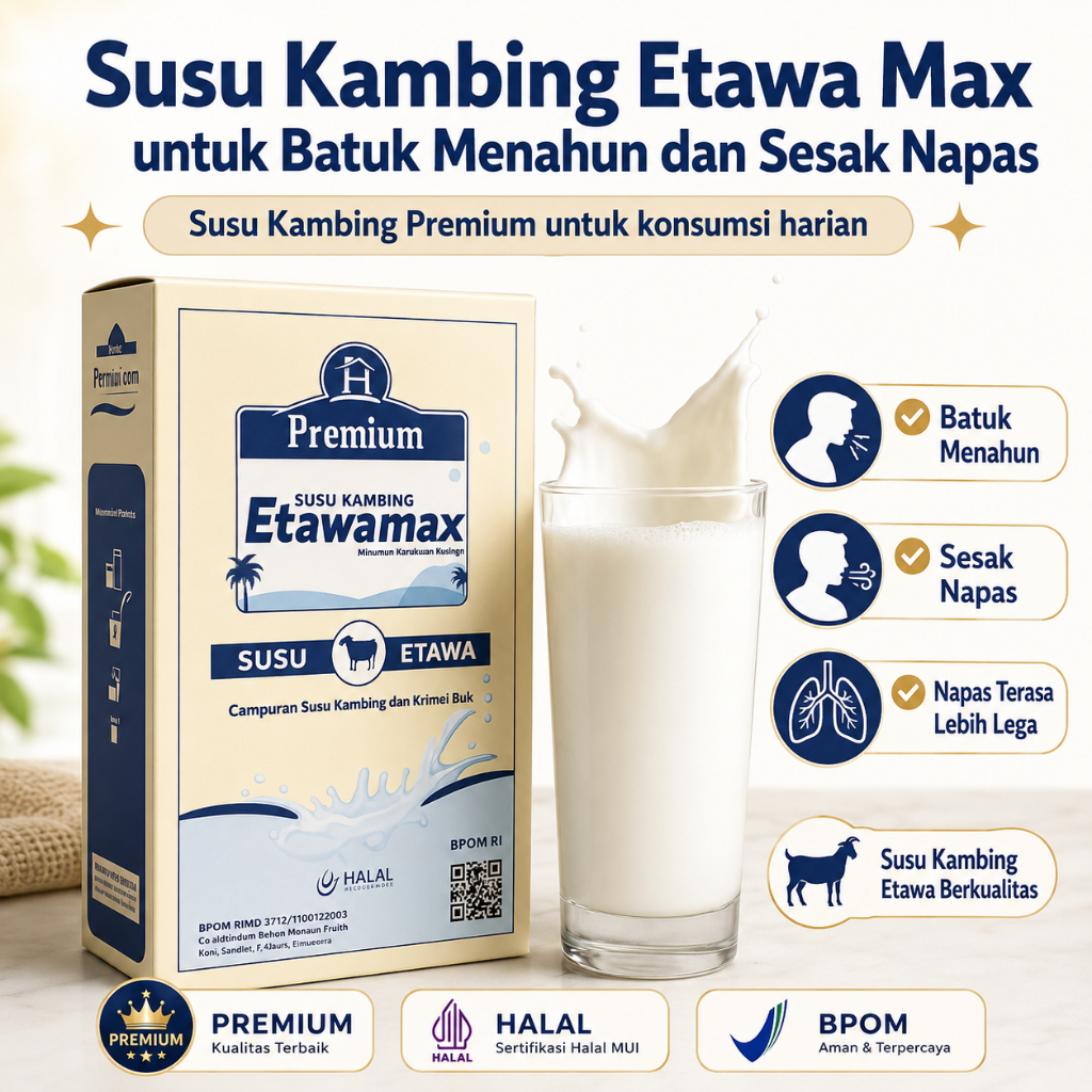 Susu Kambing Etawa Max Original untuk Batuk Menahan Sesak Napas