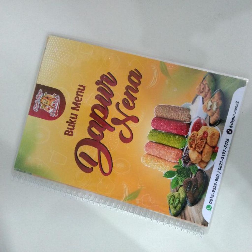 Buku menu finishing laminasi dan jilid spiral