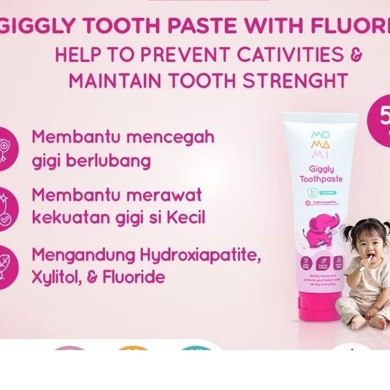 Momami Giggly Toothpaste Fluoride
