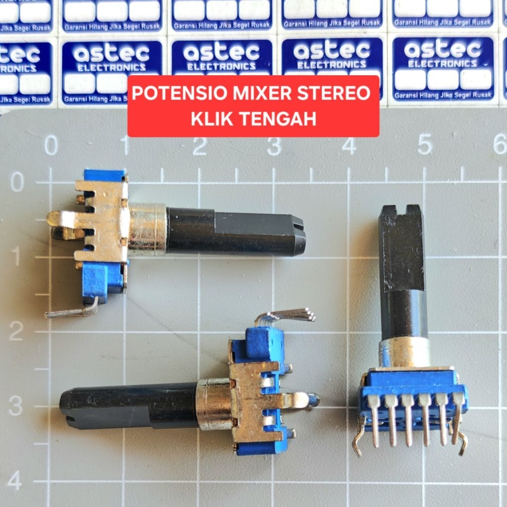Potensio Mixer Stereo B10K B20K B50K Klik Tengah
