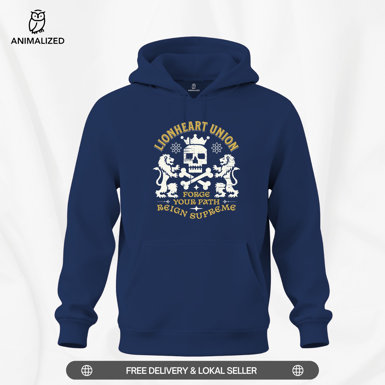 Animalized Sweater Hoodie Singa Lion Heart Union