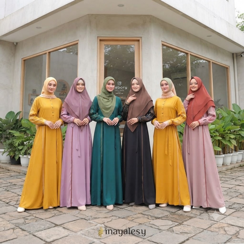 GAMIS INAYA VENZI SET SEGIEMPAT - INAYALESY ORI