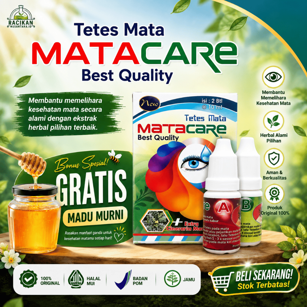 MATACARE Tetes Mata Herbal Original | Halal | Bonus Madu Murni