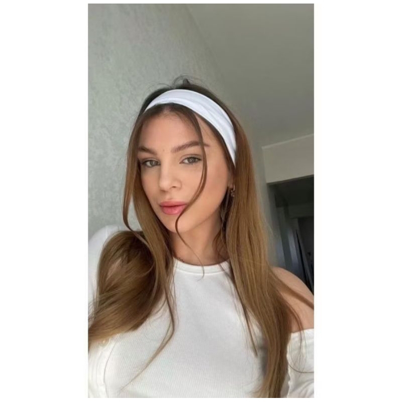 Headband Solid Hair Bandana Sport Hairband Fashion Y2K