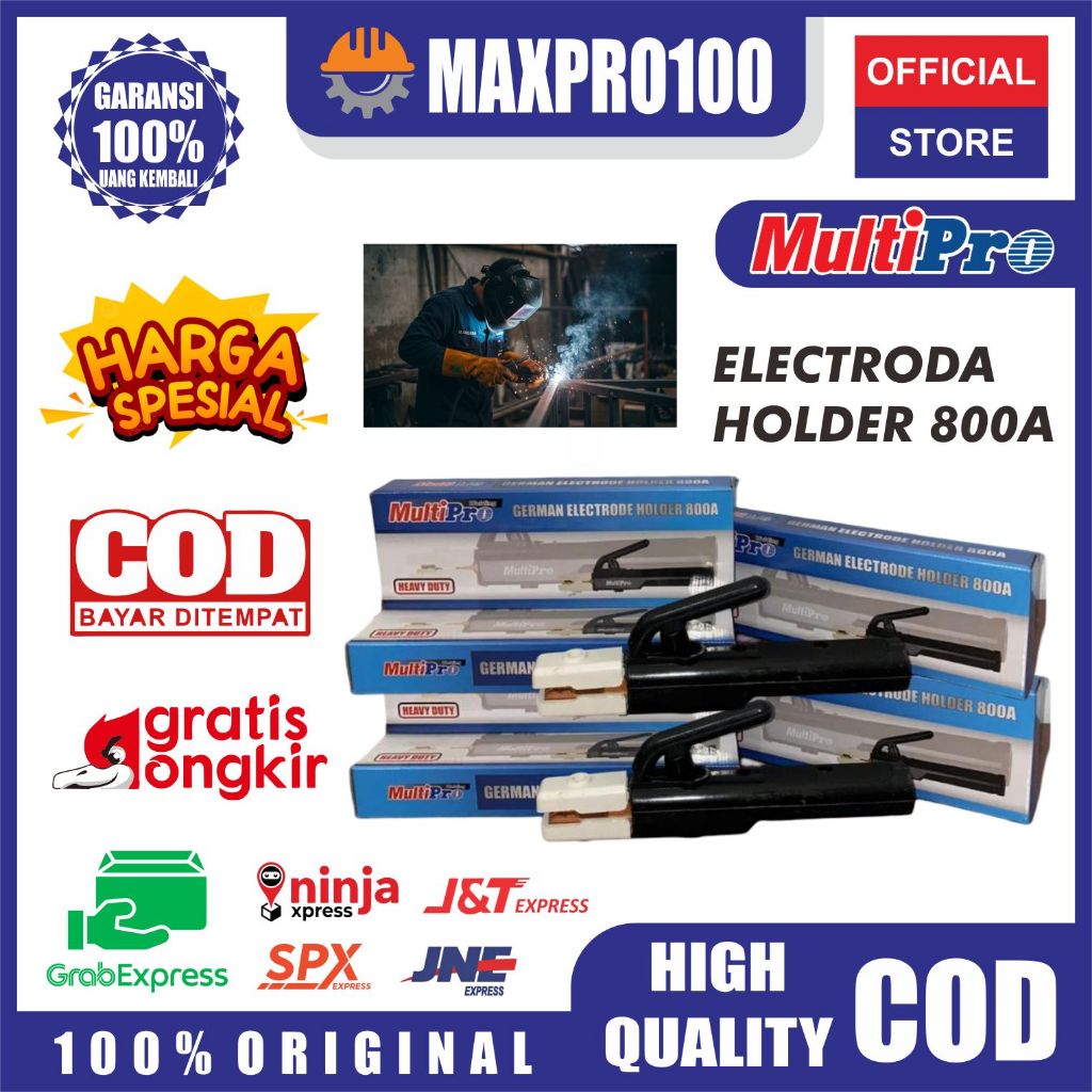 Tang Las 800A MULTIPRO Stang Las Listrik Holder Elektroda Heavy Duty Industri Original Murah