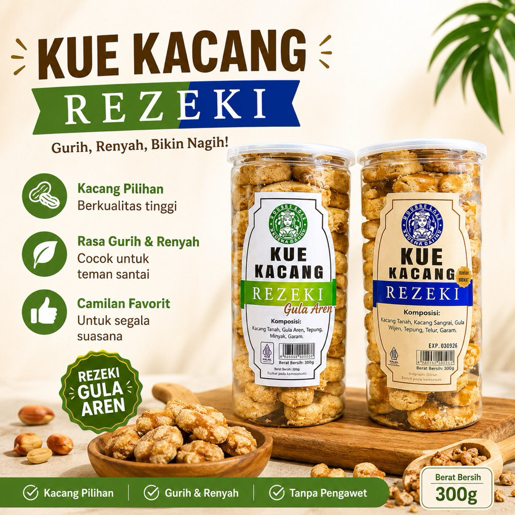 Kue Kacang Rezeki Poetri Bali Makanan Ringan Putri Bali Gurih Renyah