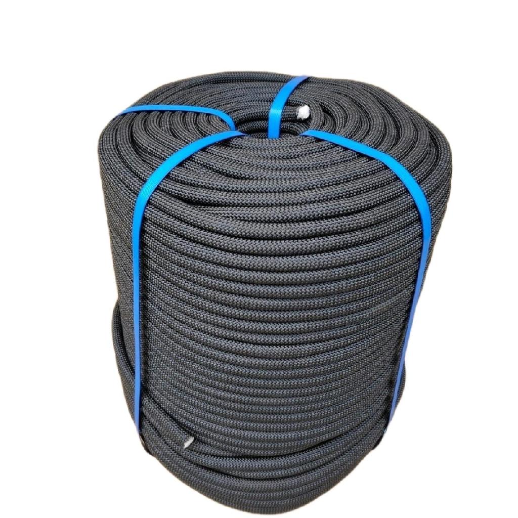 Tali Karmantel Statis 10 mm x 50 M Warna Hitam ORIGINAL - Tali Panjat Tebing Safety Rescue Outbound 