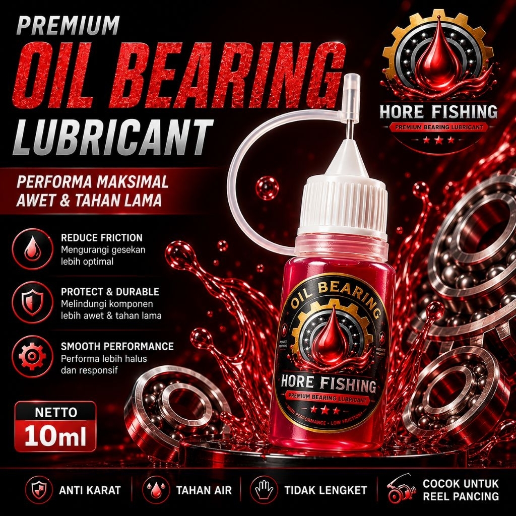 pelumas bearing red reel pancing