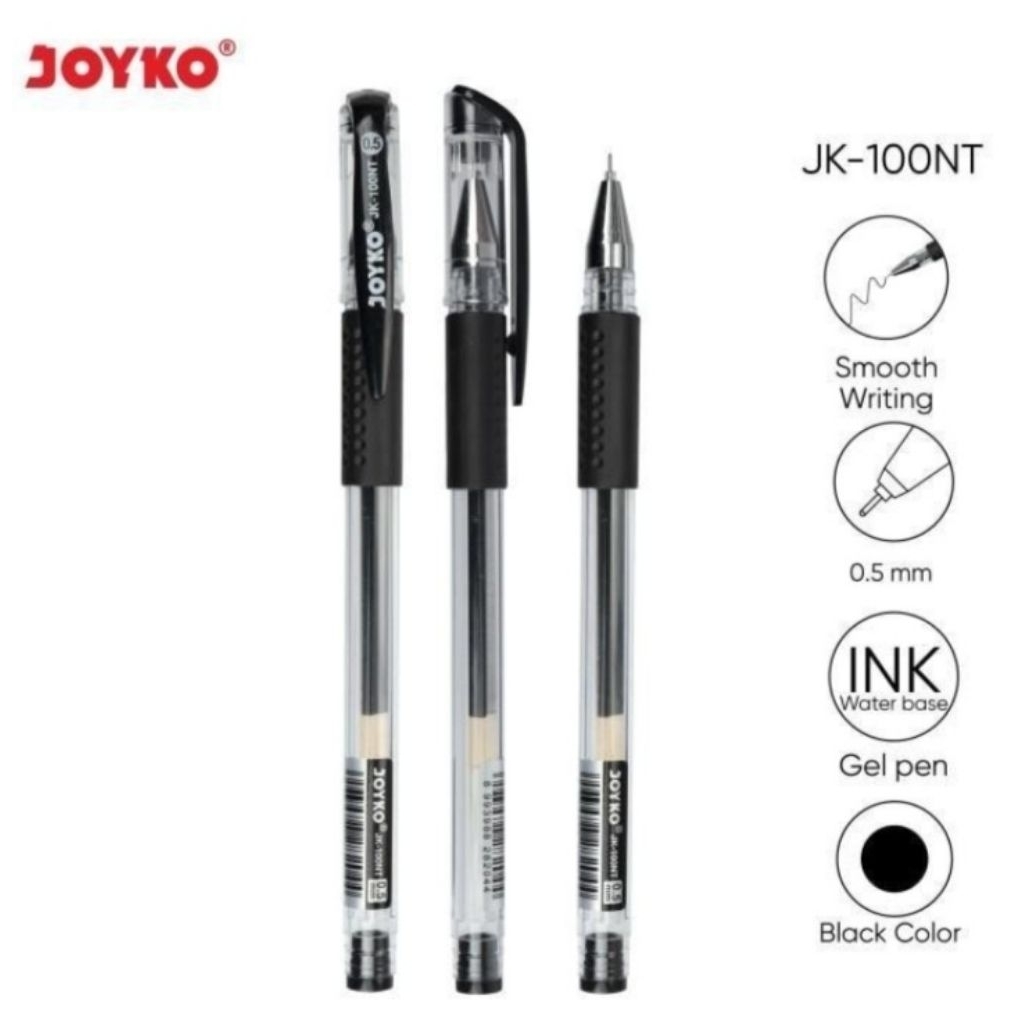 PULPEN/GEL PEN JOYKO 0.5mm JOYKO JK-100NT PULPEN LANCIP ASLI