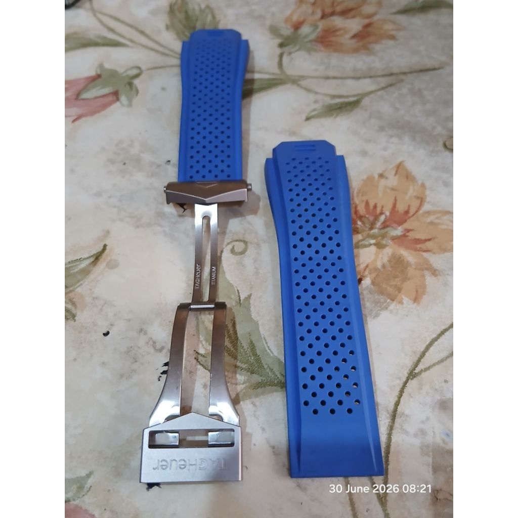 Blue Rubber Strap Tag Heuer Connected 46