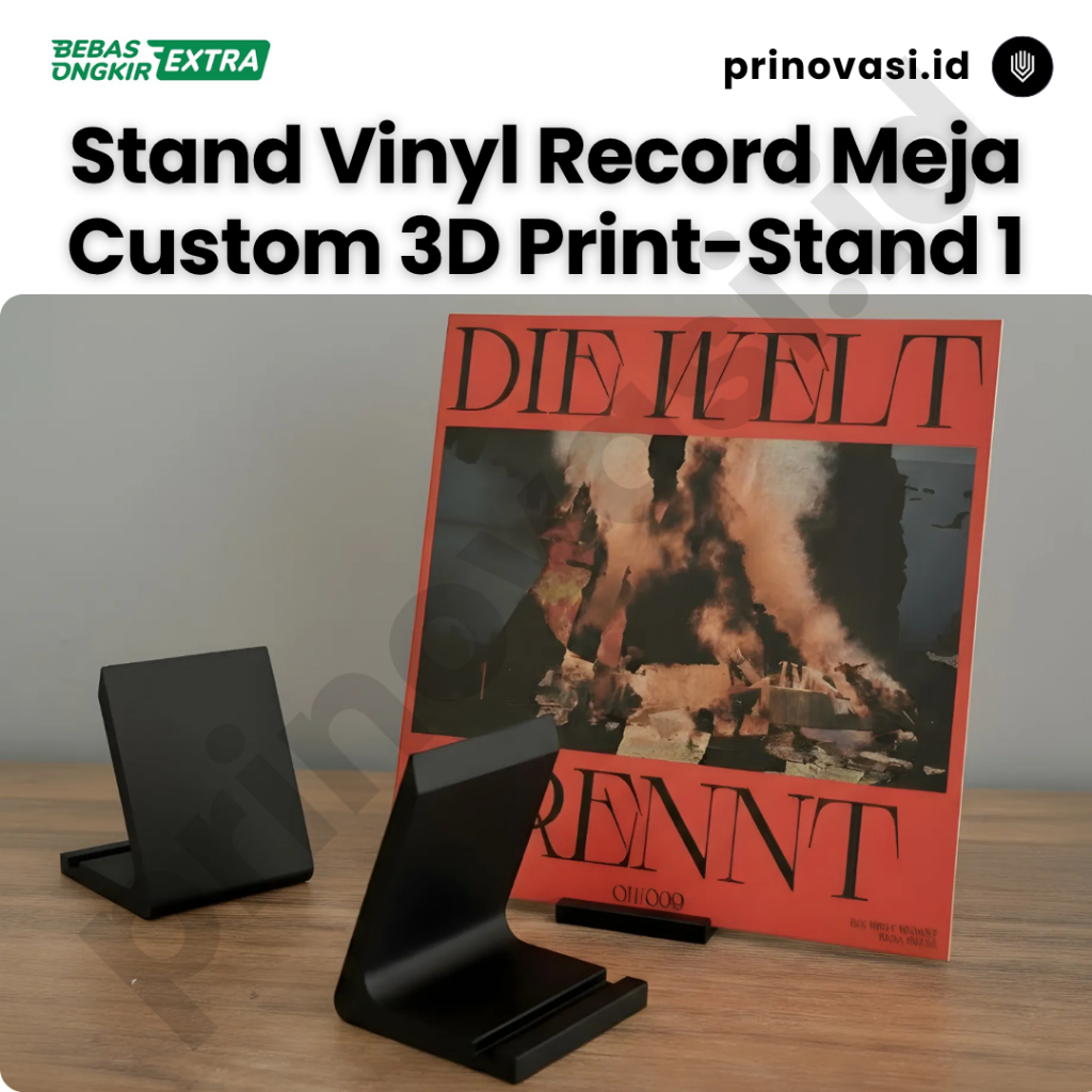 Stand Vinyl Record Meja Custom 3D Print | Display LP Vinyl | Dudukan Piringan Hitam | Stand Dekorasi