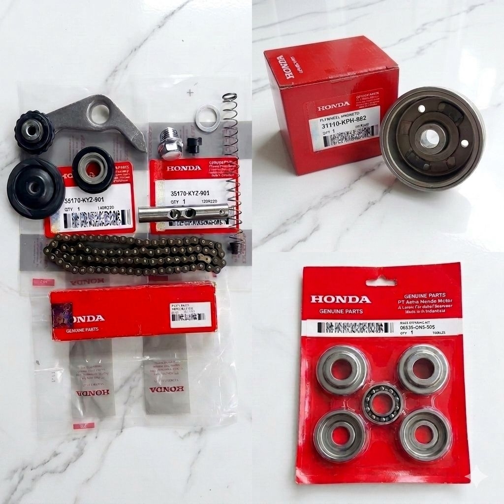 Set Rantai & Roll Keteng magnet komstir Supra X 125 Helm In Ori KYZ