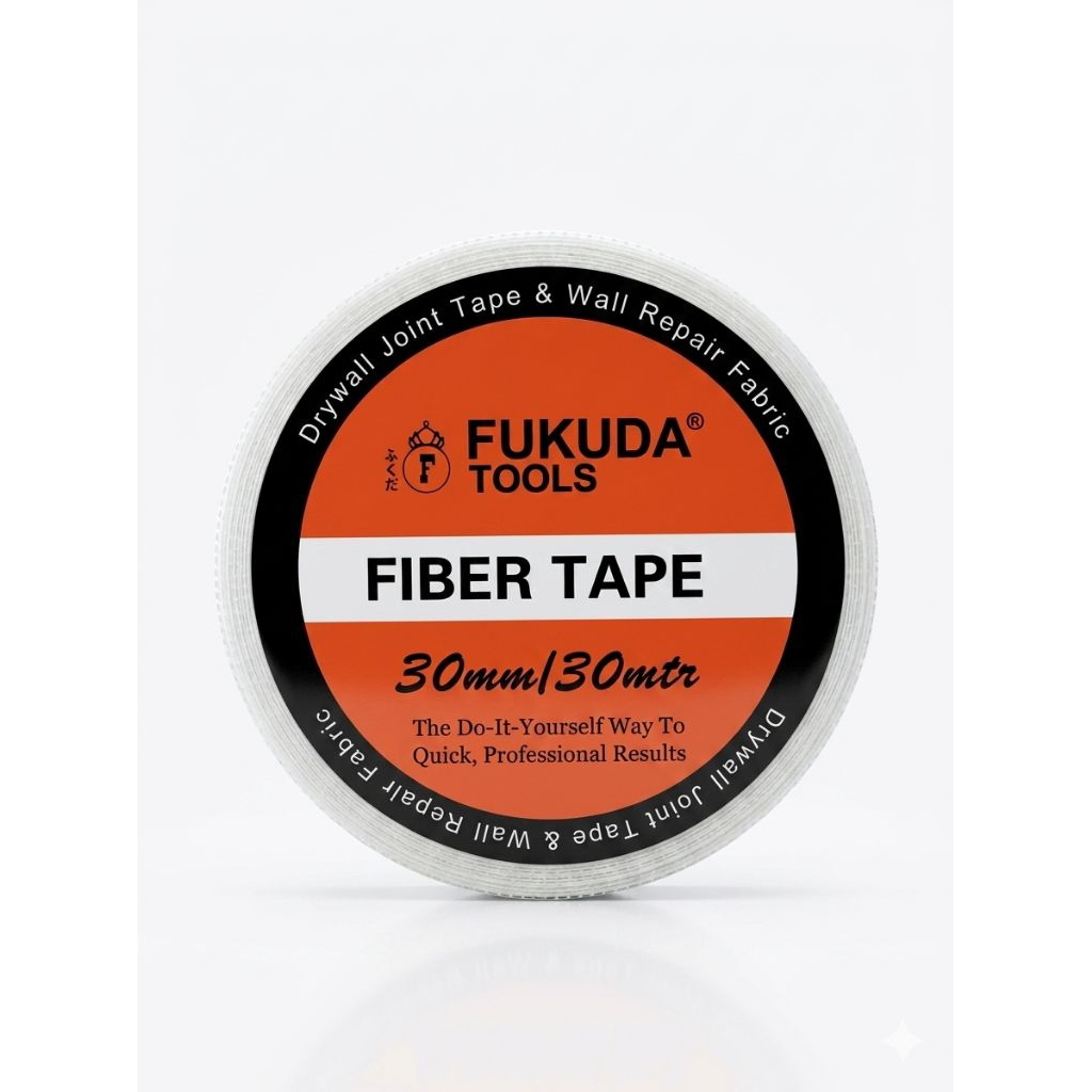 Fiber Tape Fukuda Tools 30mm x 30m / Kasa Gypsum Perekat Lakban Plafon GRC Isolasi Kasa Joint Tape A