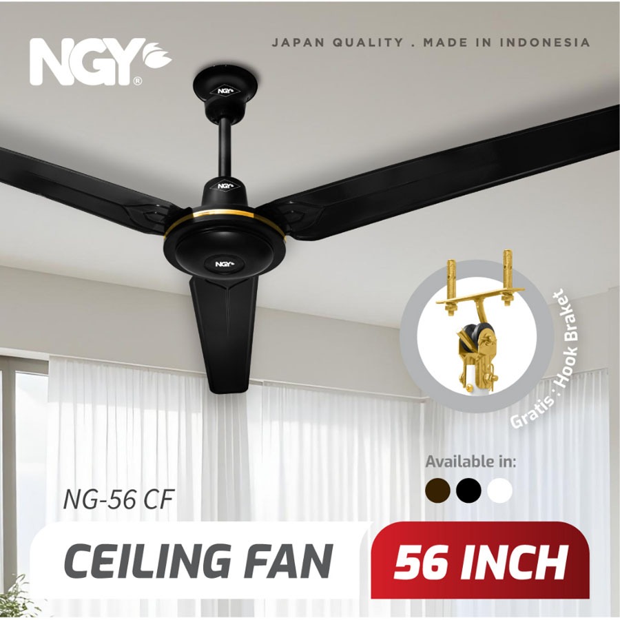 Kipas Angin Plafon/gantung NAGOYA (Ceiling Fan) 56' -Baling Besi