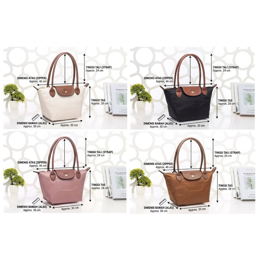 Tas Tenteng / Handbag / Totebag Lc Wanita Bahan Nillon Import Kode #906 Size Medium