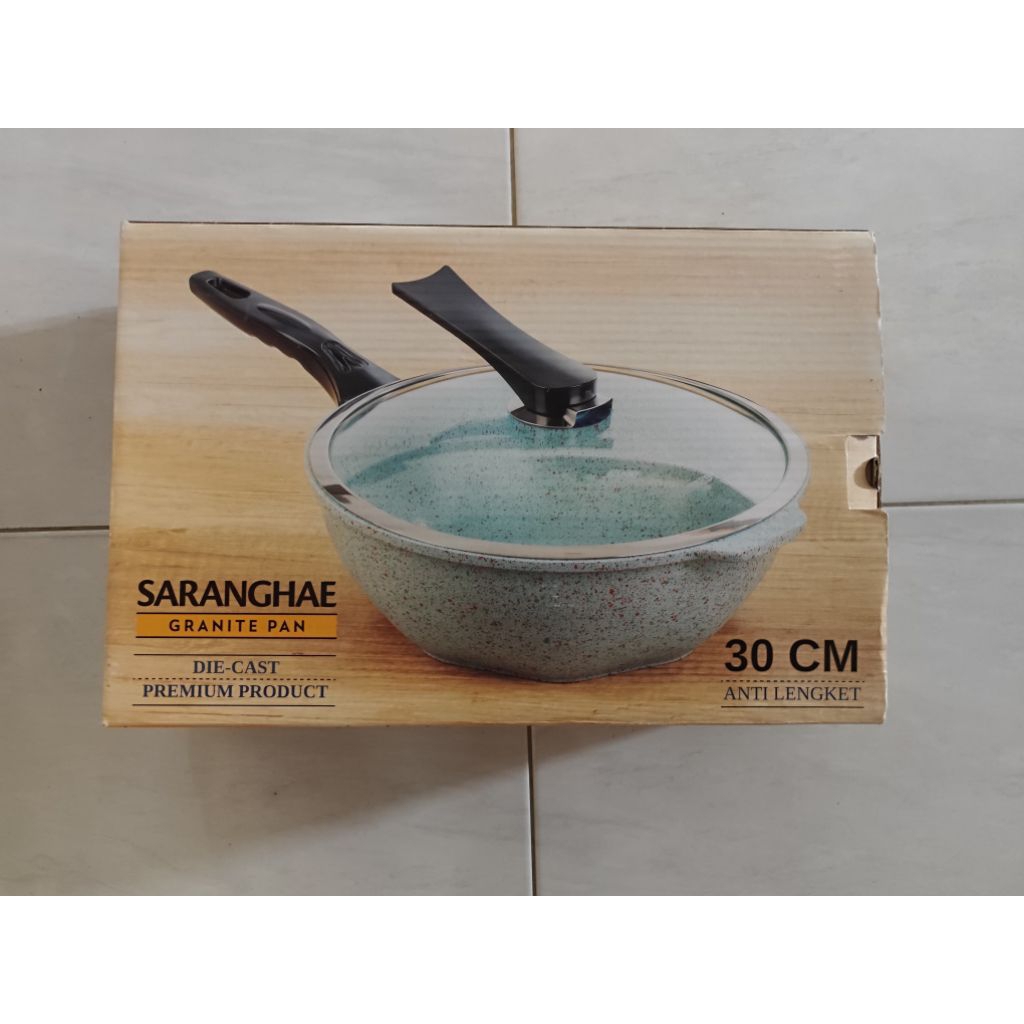 BARANG BARU - Saranghae Granite Pan anti lengket diameter 30 cm