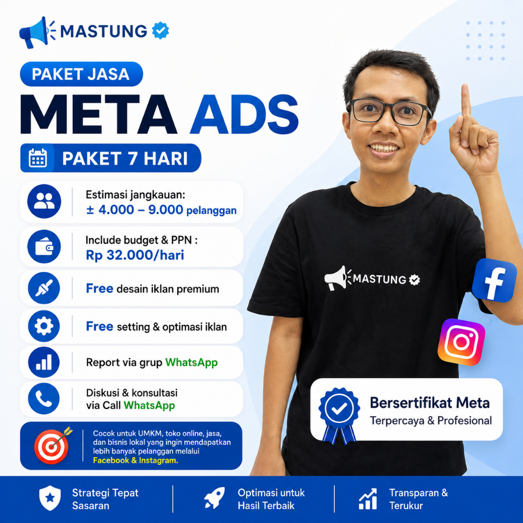 Jasa Meta Ads 7 Hari | Jasa Facebook Ads Instagram Ads Profesional Setting Optimasi FB IG