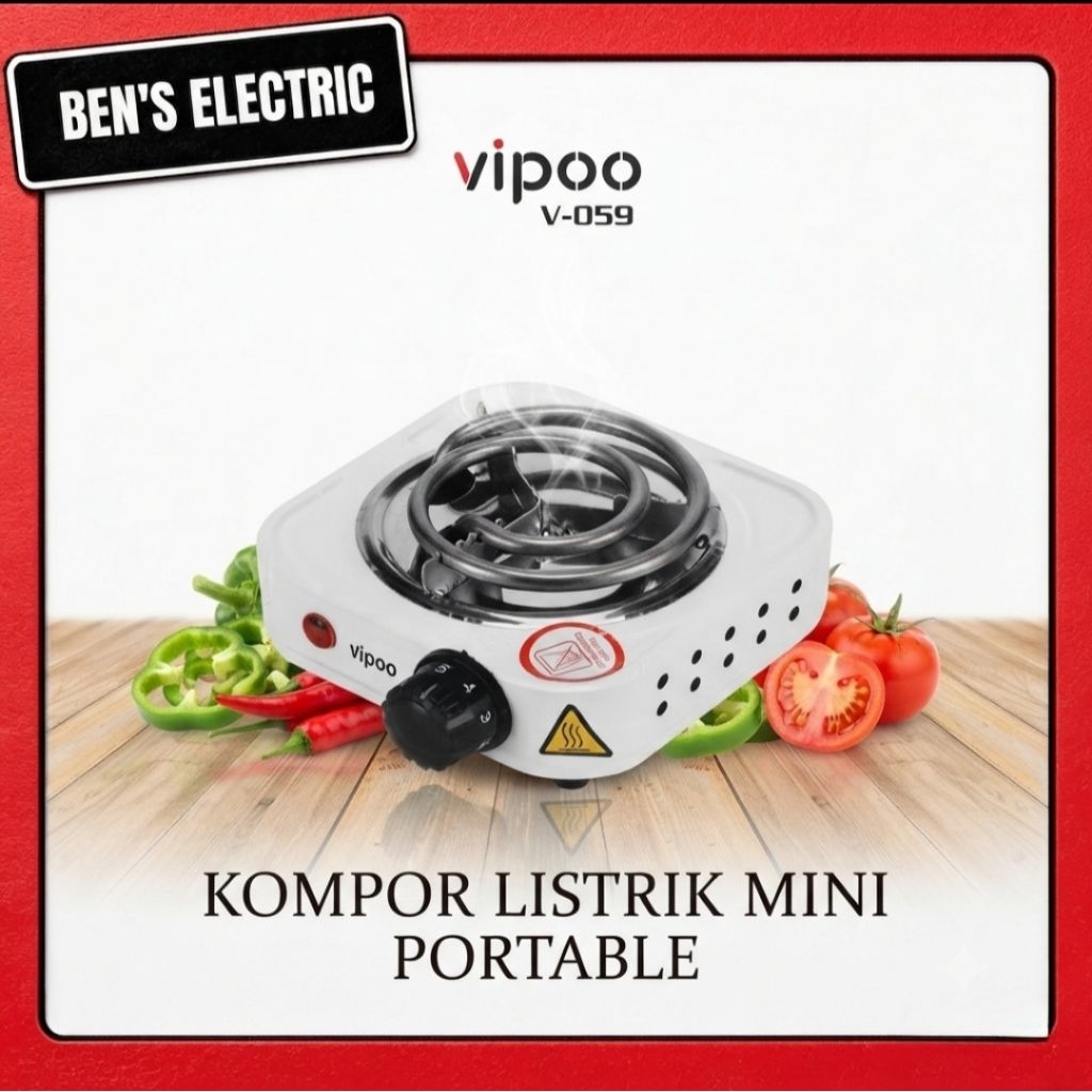Vipoo Kompor anak kos praktis traveling kompor serbaguna alat masak mini Portable V 059